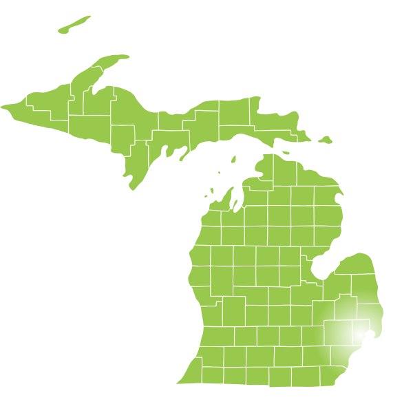 Bucket Baby Tree Service map of service area