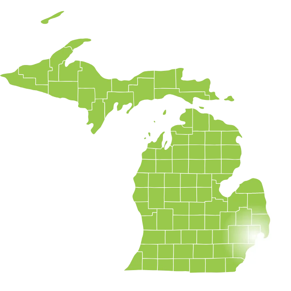 Bucket Baby Tree Service map of service area